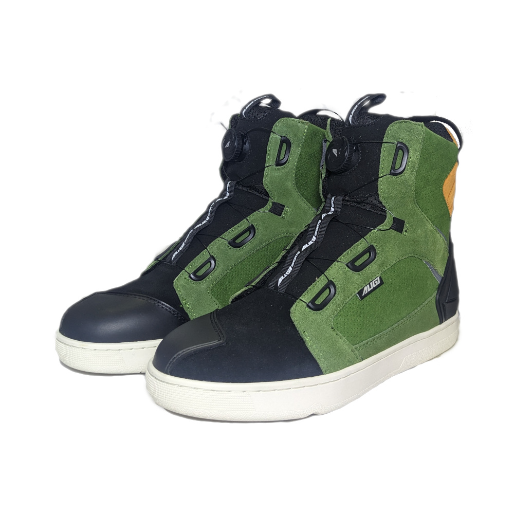 AUGY - AU11 RIDING BOOTS BLACK GREEN